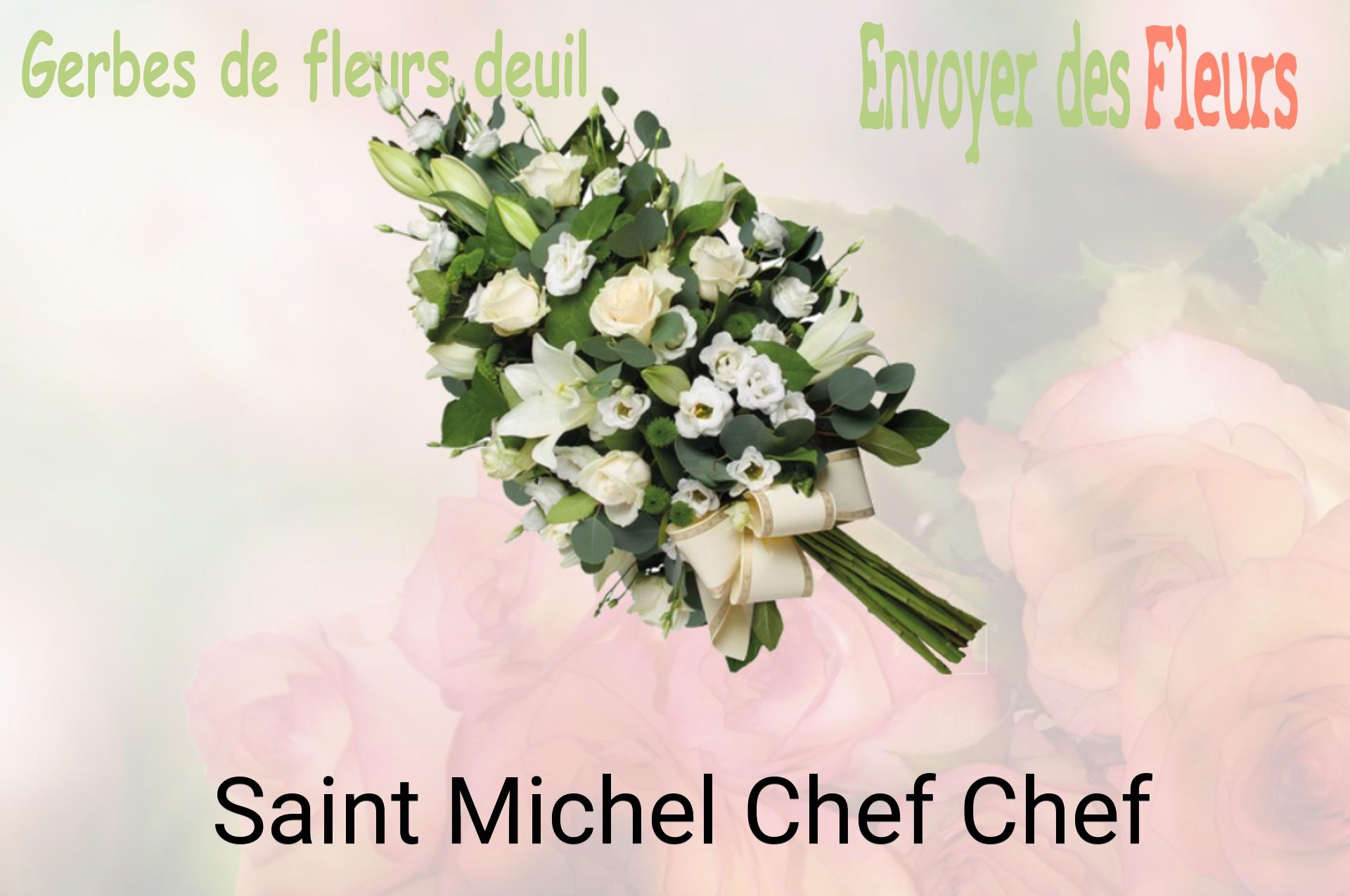 Gerbe de fleurs de deuil livrée à Saint-Michel-Chef-Chef